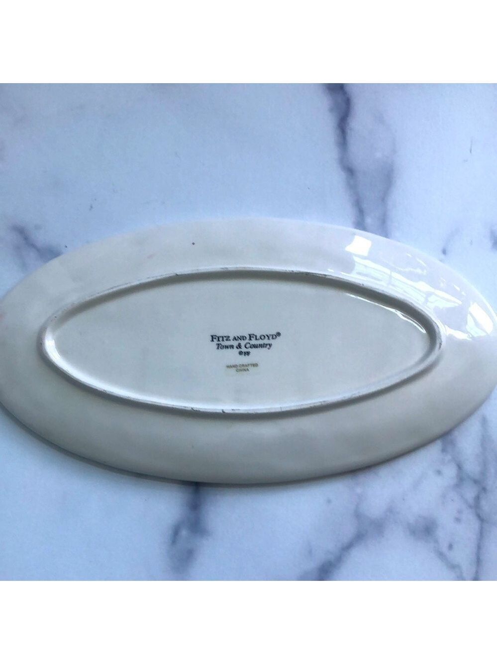 Fitz and Floyd Town Country Bless This House Ceramic Oval Plate - Picture 3 of 8